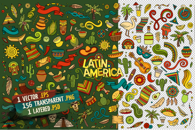 latin-america-objects-amp-elements-set