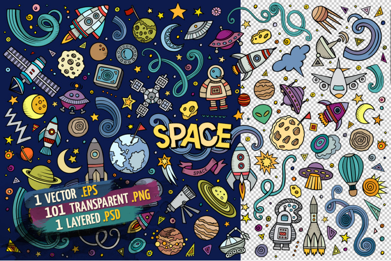 space-objects-amp-elements-set