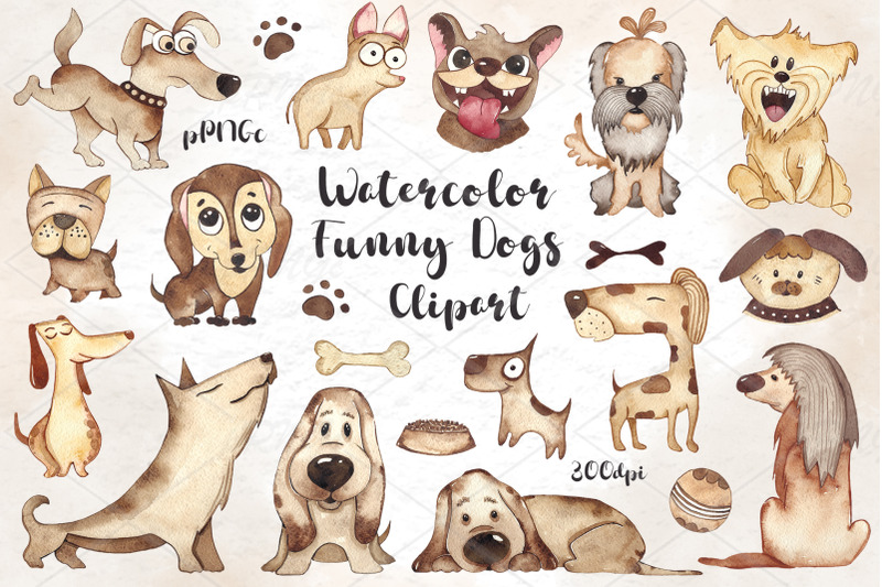 watercolor-funny-dogs-clipart