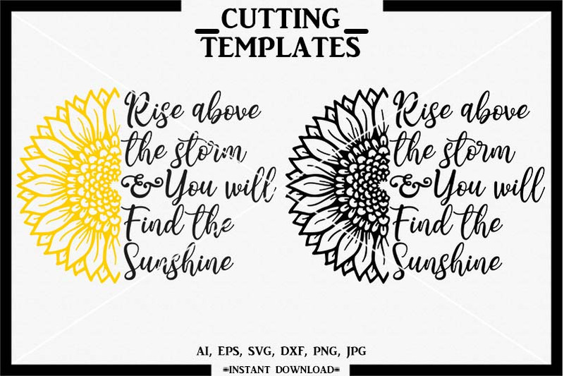 Download Sunflower Sunflower Iron On Silhouette Cameo Cricut Svg Dxf Png By Design Time Thehungryjpeg Com