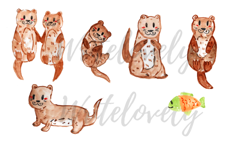 watercolor-otter-clipart