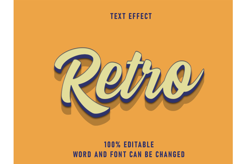 retro-text-effect-editable-font-color-solid-style-vintage