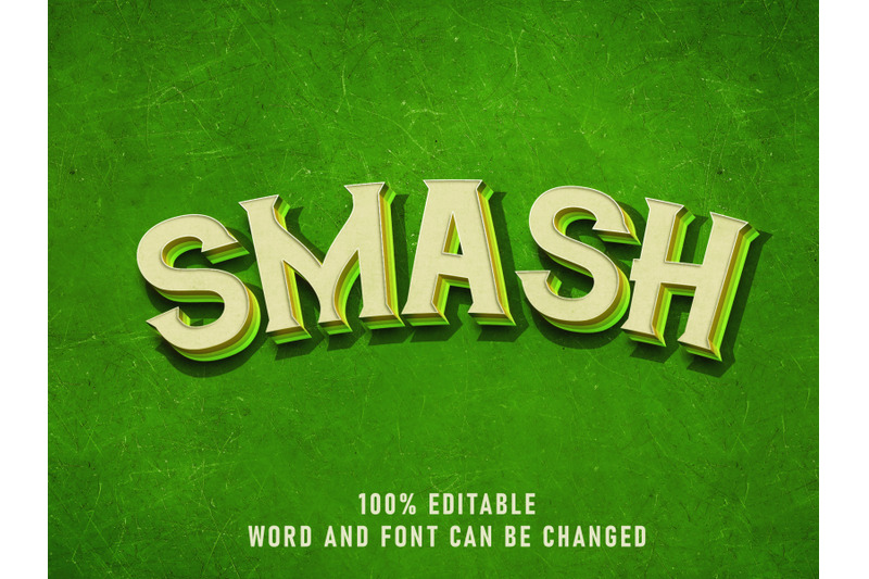 vintage-text-effect-smash-green-color-with-grunge-style-retro