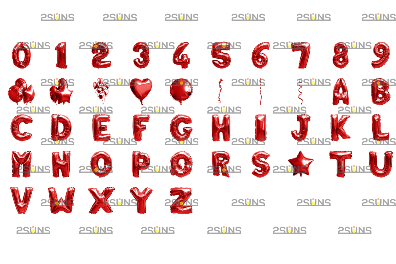 45-foil-number-balloons-alphabet-photoshop-overlays-red