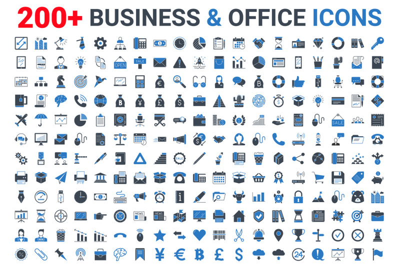 business-banking-amp-finance-glyph-icons-set