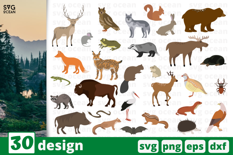 30-forest-animals-nbsp-svg-bundle-animals-cricut-svg