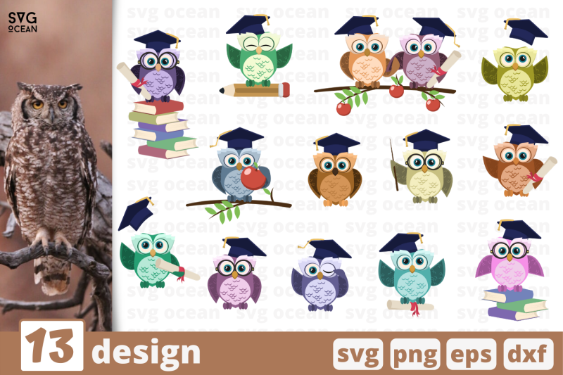 13-graduation-owl-svg-bundle-bird-cricut-svg