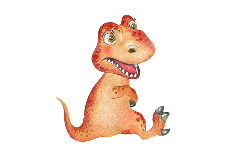 watercolor-dinosaur-clipart-dino-baby-clipart-multi-colored-dinosaur