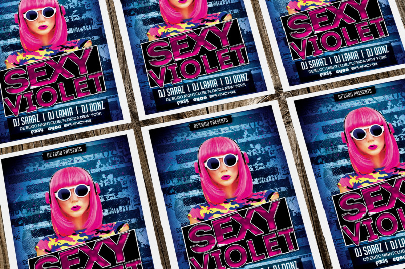 sexy-violet-party-flyer