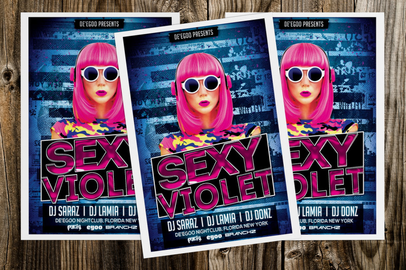 sexy-violet-party-flyer