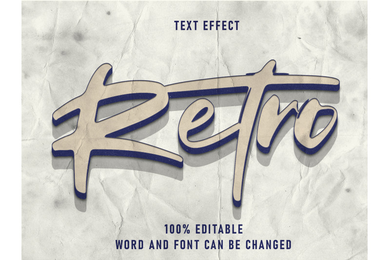 retro-text-style-effect-editable-font-paper-texture-style-vintage