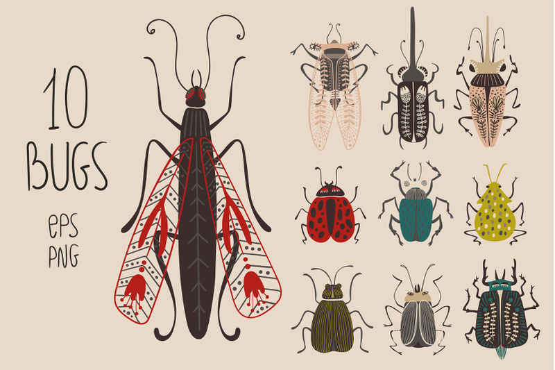 folk-art-insects