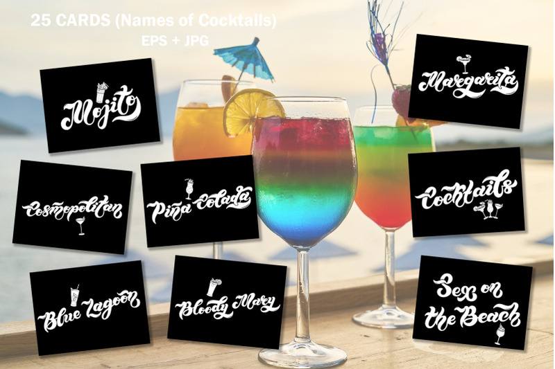 cocktail-party-set-lettering