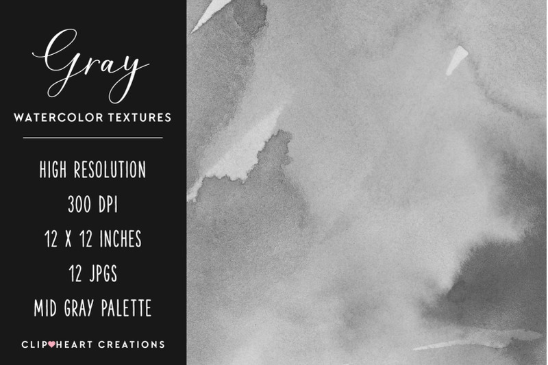 soft-gray-watercolor-digital-papers