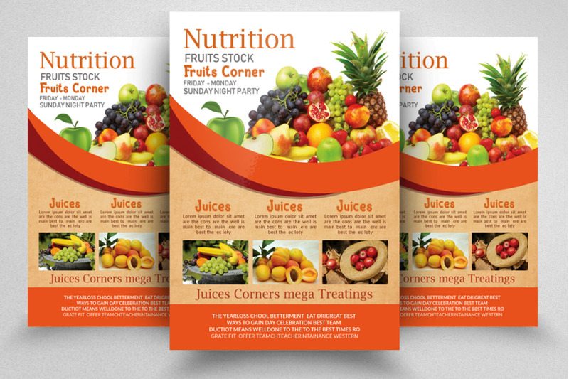 fresh-fruits-corner-flyer-poster