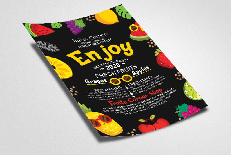 fresh-juices-corner-flyer-poster