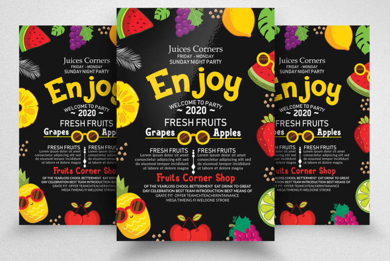 fresh-juices-corner-flyer-poster