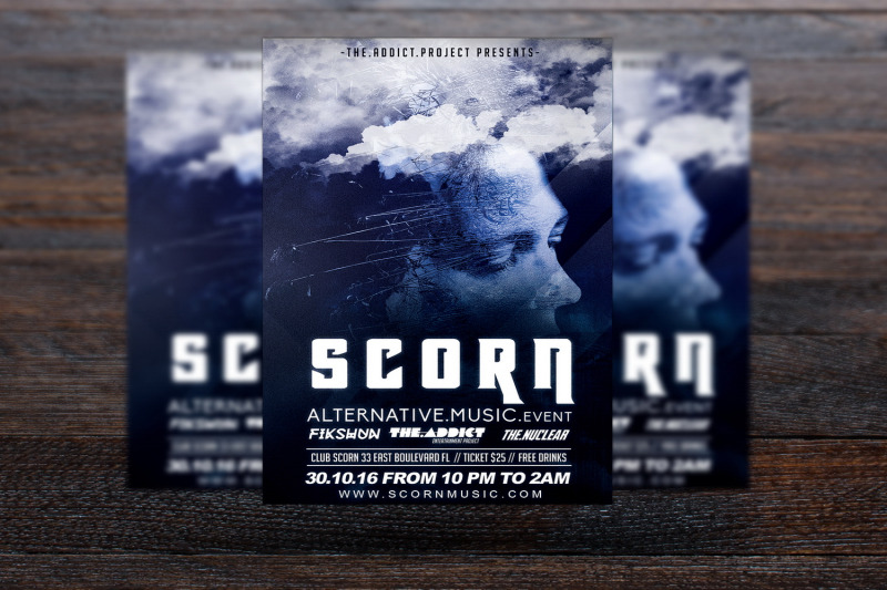 scorn-alternative-music-flyer