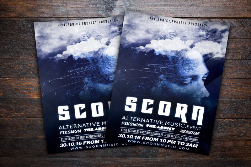scorn-alternative-music-flyer