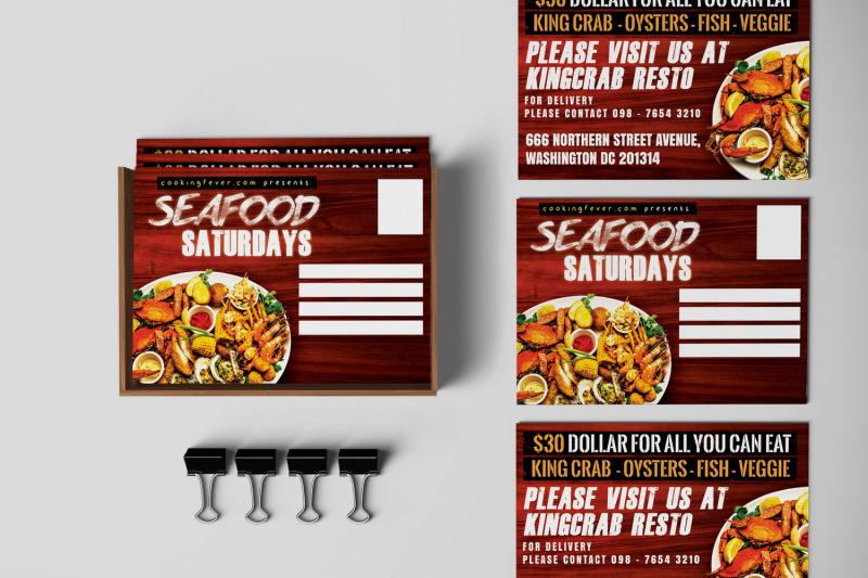 seafood-saturdays-promotion-postcard