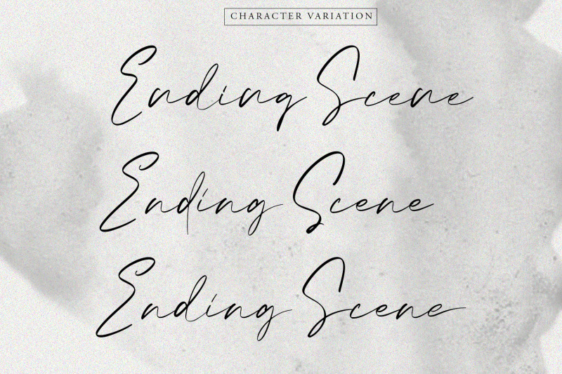 ending-scene-calligraphy-font