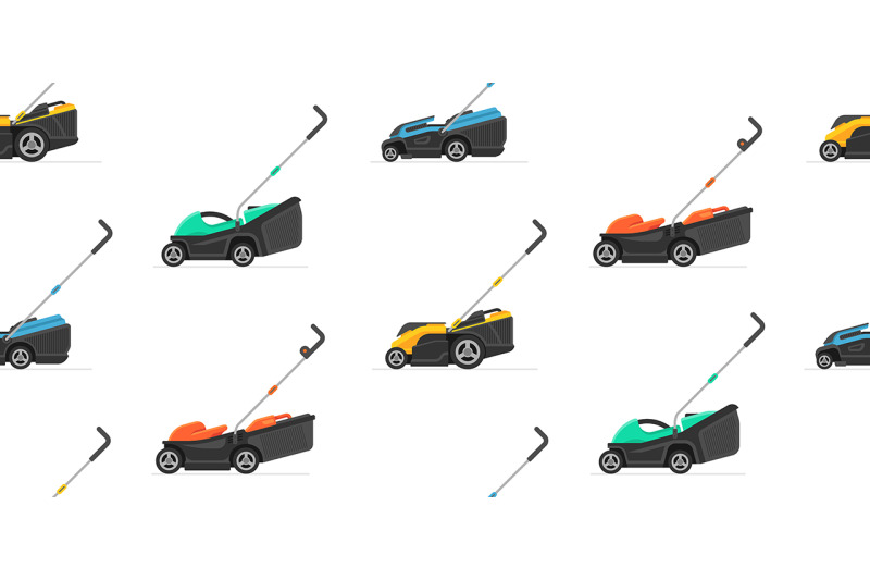 set-of-lawnmower