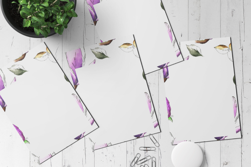 watercolor-floral-printable-stationery-lined-digital-note-paper