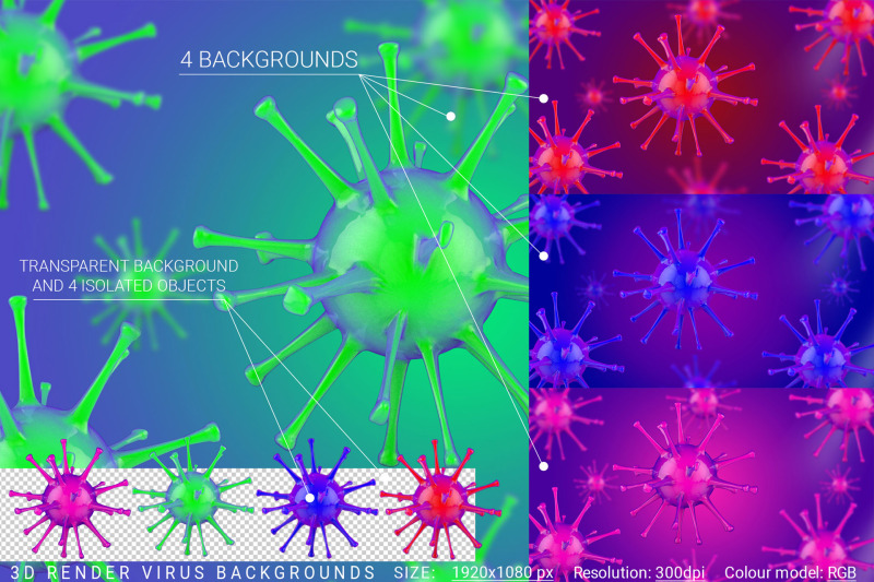 virus-backgrounds-3d-render