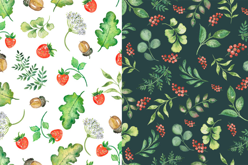forest-greenery-patterns-watercolor-seamless-patterns