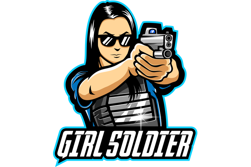 girl-soldier-esport-mascot-logo