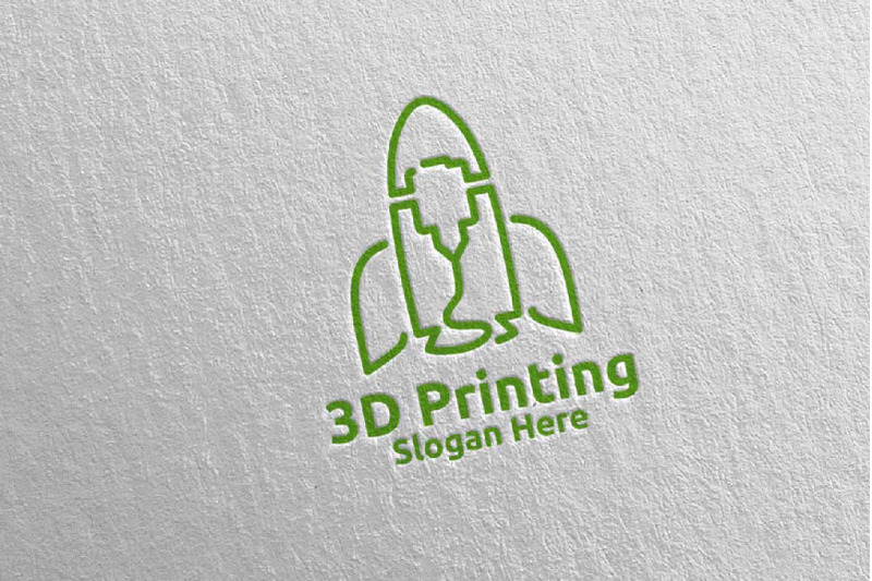 rocket-3d-printing-company-logo-design-59