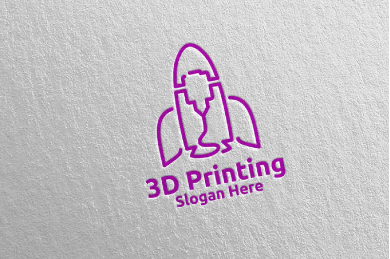 rocket-3d-printing-company-logo-design-59