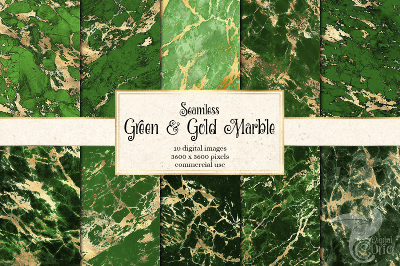green-and-gold-marble-digital-paper