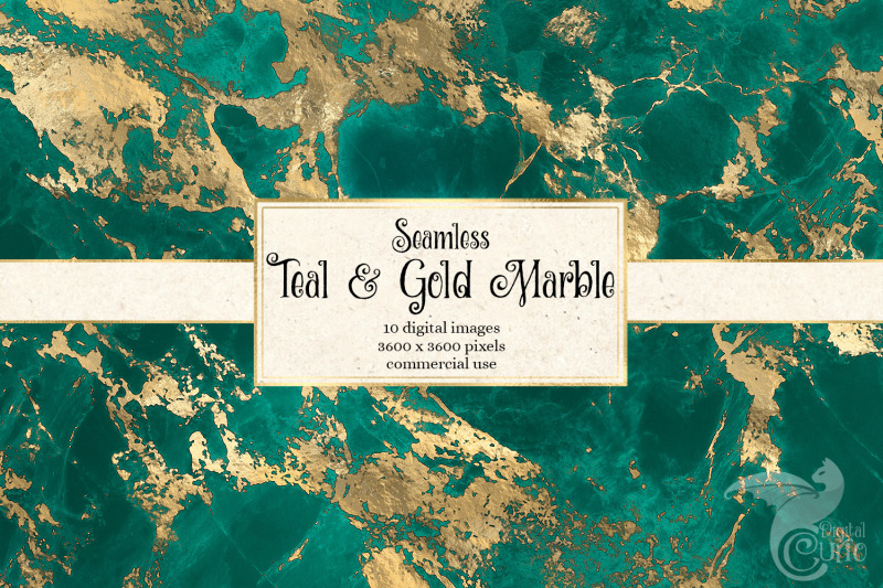 teal-and-gold-marble-digital-paper