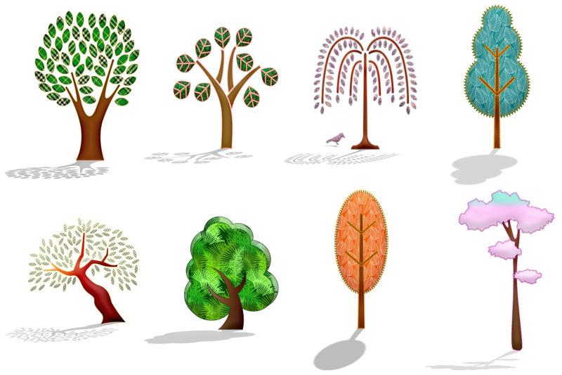 stylized-trees-with-stitching-and-shadows-clip-art