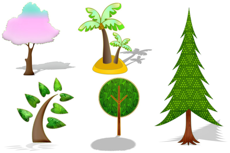 stylized-trees-with-stitching-and-shadows-clip-art