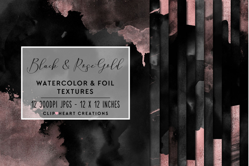 black-amp-rose-gold-watercolor-and-foil-digital-papers