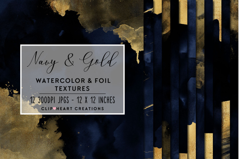 navy-amp-gold-watercolor-and-foil-digital-papers