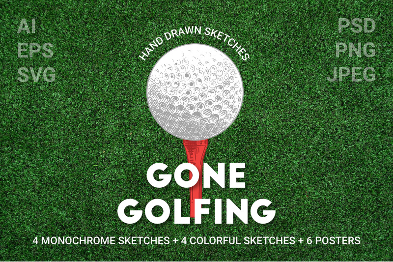 golf-engraved-sketches-and-posters