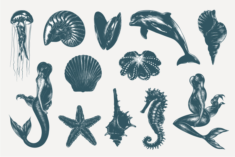 ocean-life-hand-drawn-sketches