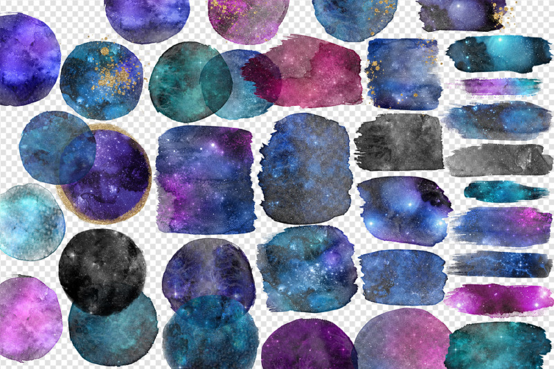 watercolor-galaxy-paint-elements