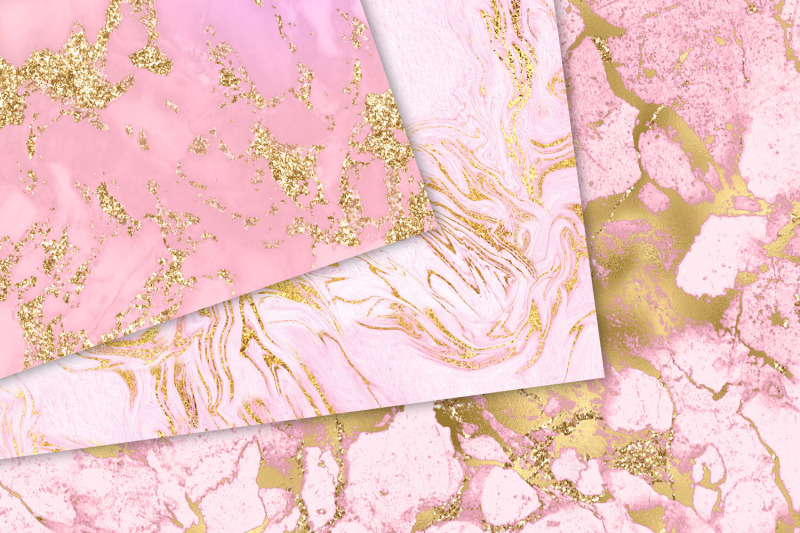 pink-and-gold-marble-digital-paper