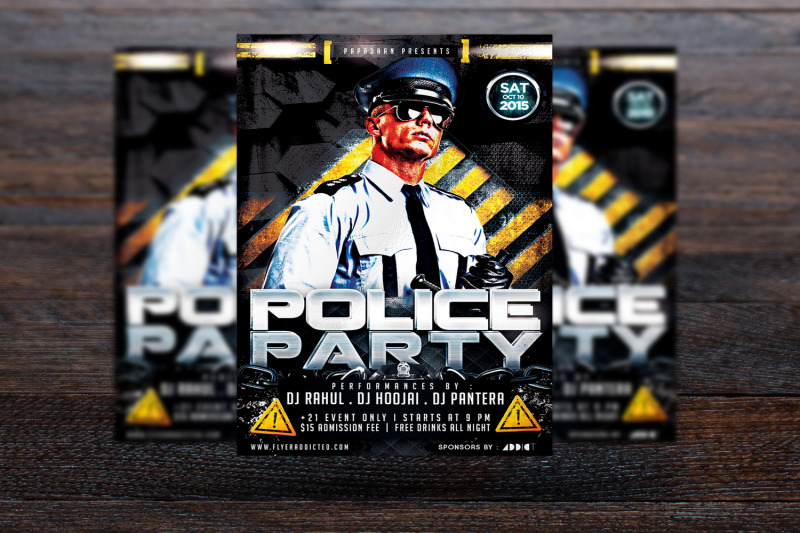 police-party-flyer
