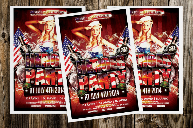 heroes-party-flyer