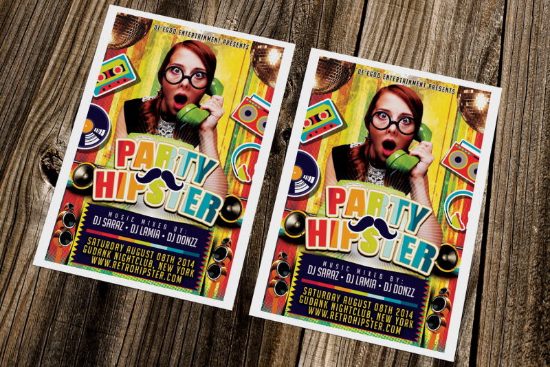 hipster-party-flyer