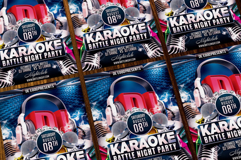 karaoke-battle-night-party-flyer