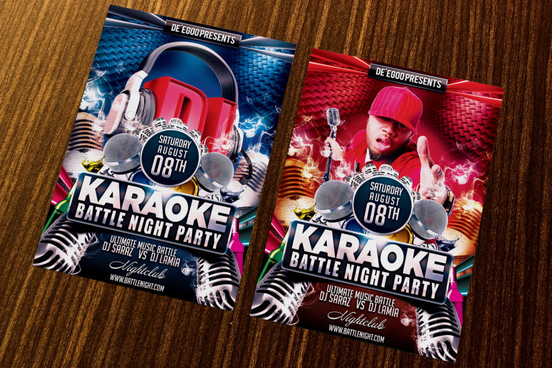 karaoke-battle-night-party-flyer