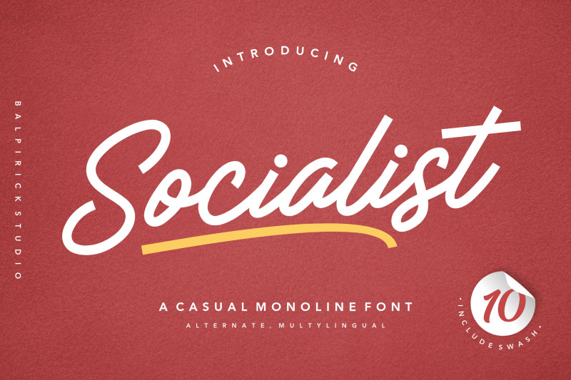 socialist-a-casual-monoline-font