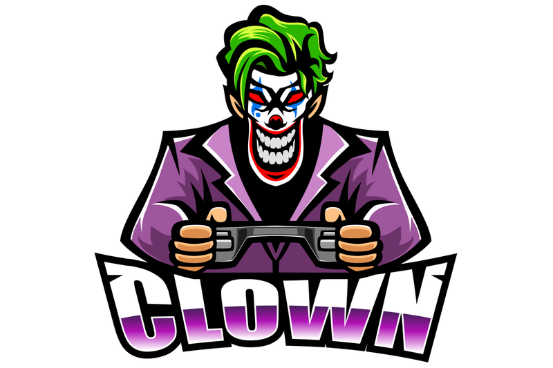 Clown esport mascot logo By Visink | TheHungryJPEG