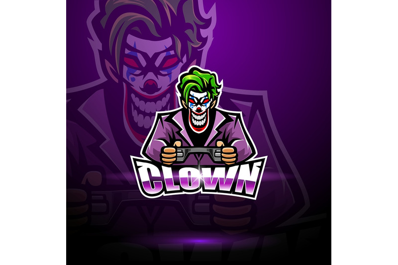 clown-esport-mascot-logo